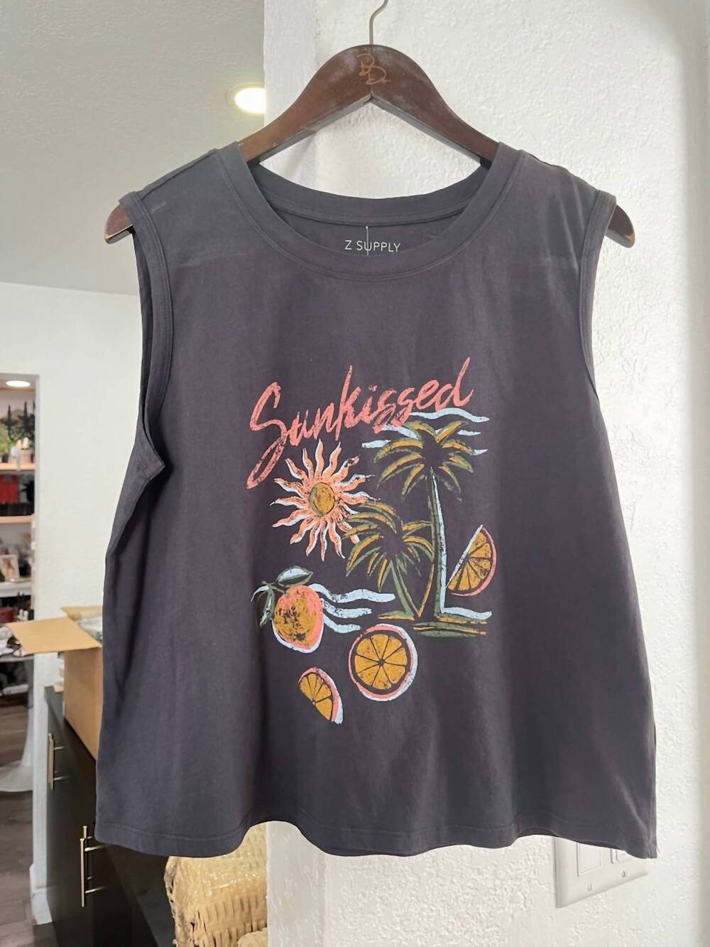 NEW Z SUPPLY women's sunkissed muscle tank in black